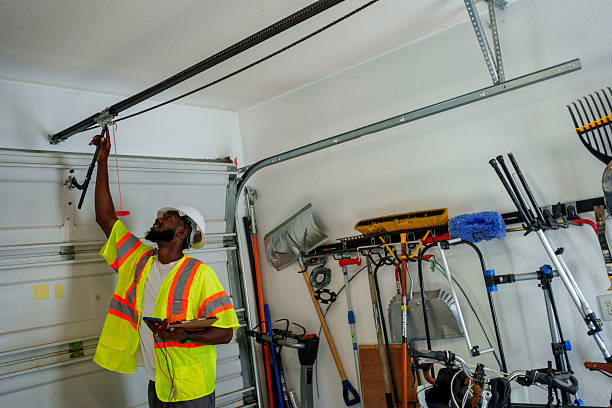 Professional Garage Door Panel Replacement technician working in Weston Lakes, TX